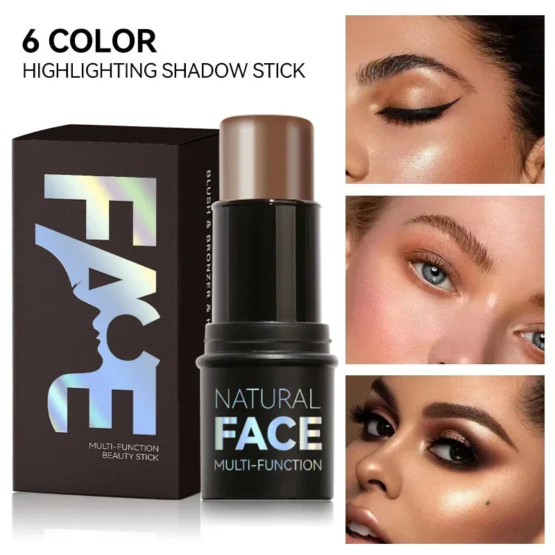 Multi-Function Contour & Highlighter Stick – Cream Bronzer, Blush &amp; Brightening Concealer Makeup Pen✨