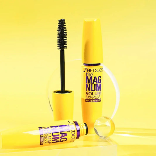 Black Fiber Mascara – Waterproof Volumizing, Lengthening & Curling✨