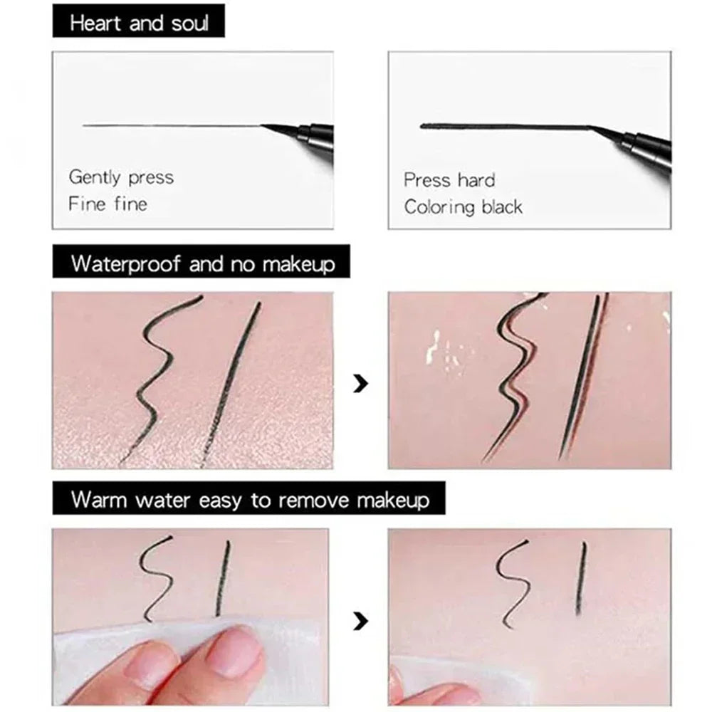 Quick-Dry Matte Liquid – Eyeliner Pen – Waterproof, Smudge-Proof, Long-Lasting✨