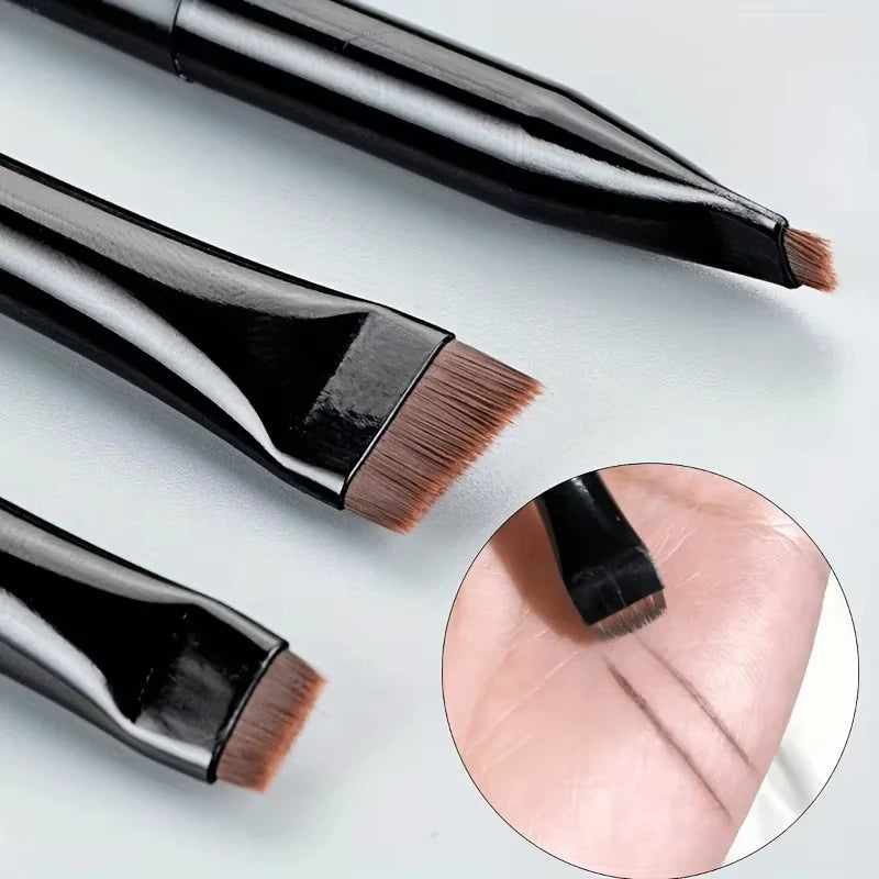 3-Piece Precision Eye – Makeup Brush Set – Angled Eyebrow, Eyeliner &amp; Ultra-Fine Eyeshadow Brushes✨