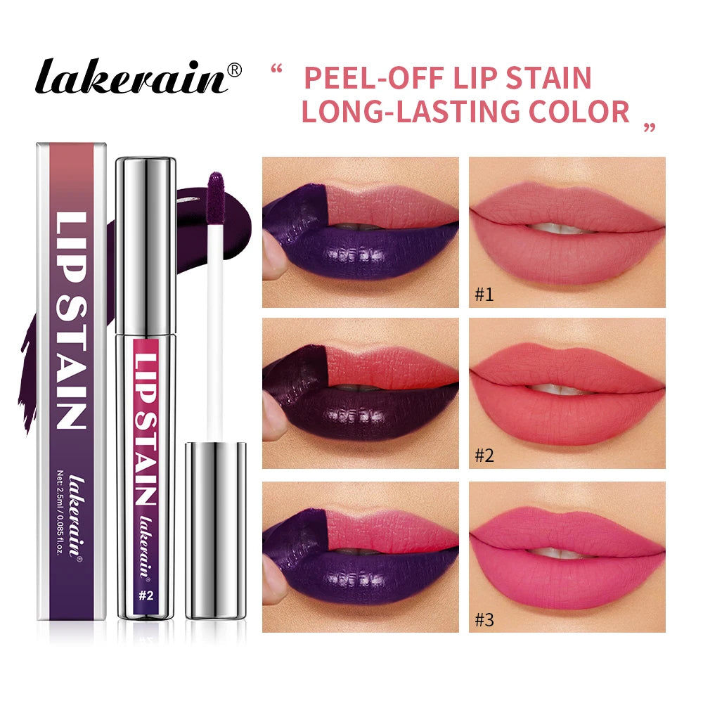 Peel-Off Lip Stain – Kit (3Pcs) – Long Lasting Waterproof Transfer-Proof Pink Lip Tint Set✨