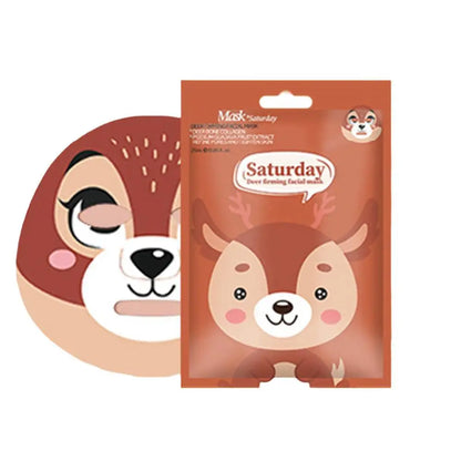 Cartoon Facial Sheet Mask (1pc / 7Pcs)– Dog, Panda & Pig Designs🐼🐶🐷✨