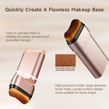 Life Girls Double-Headed Foundation Stick With Brush – Concealer & Makeup Base✨