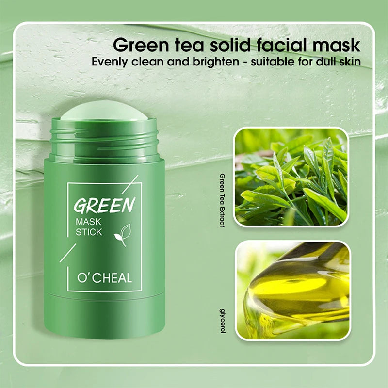 Solid Facial Mask Stick (Green Tea / Honey Peach / Charcoal Eggplant) ✨