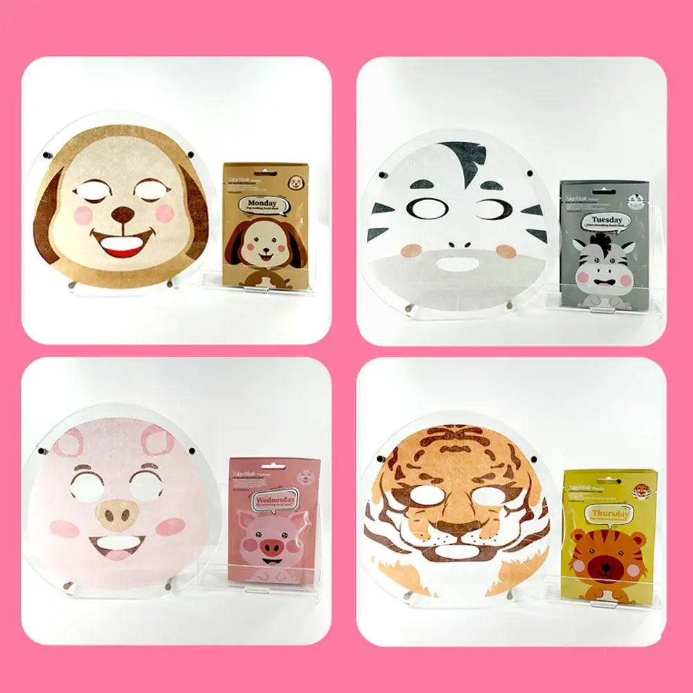 Cartoon Facial Sheet Mask (1pc / 7Pcs)– Dog, Panda & Pig Designs🐼🐶🐷✨