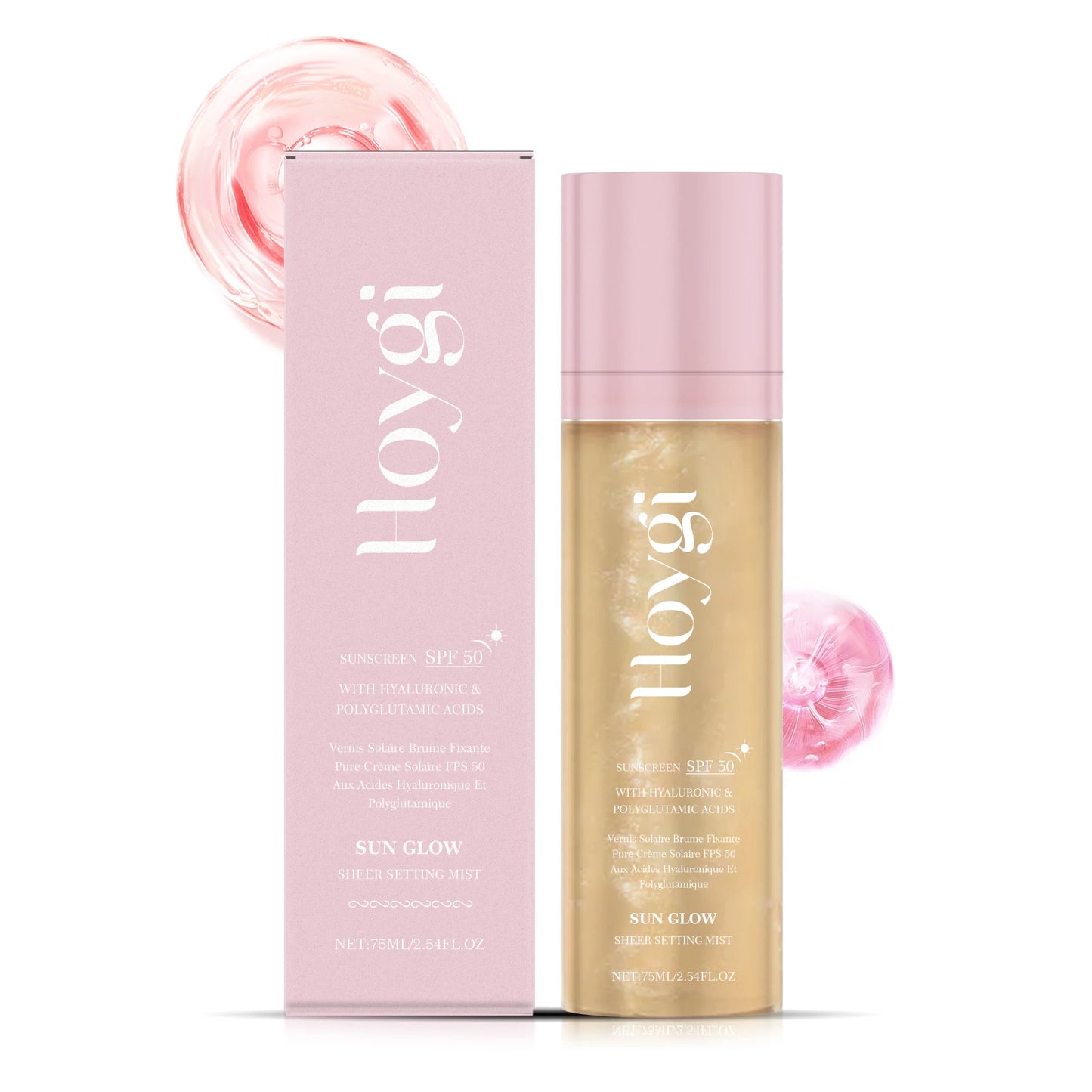 Hoygi SPF 50+ Setting Spray – Matte Oil-Control Makeup Fixer with Waterproof Long-Lasting Sun Protection✨