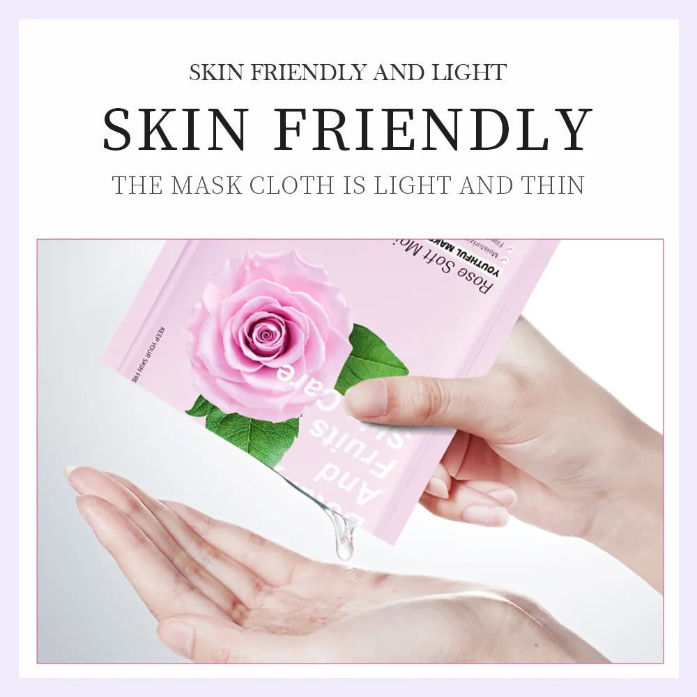 Natural Plant Sheet – Face Mask Set (8Pcs) – Korean Facial Masks🌿✨