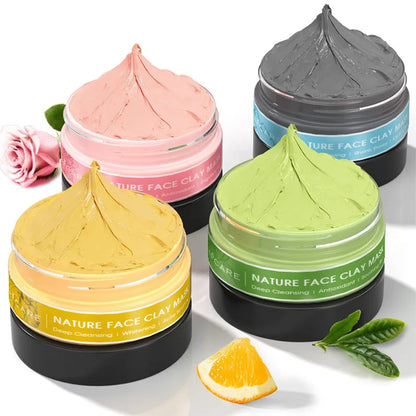 4-Piece - Clay Facial Mask Set (320g)✨