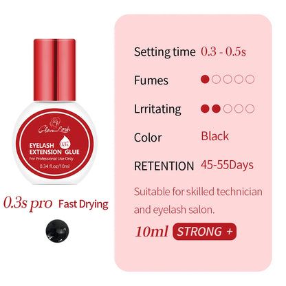 Professional Lash Glue – – 0.3–2 Sec Dry, Strong Hold Black✨