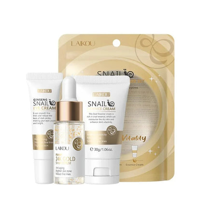 Laikou Vitamin C – Sakura Snail Skincare Set (3Pcs)✨🌸🐌