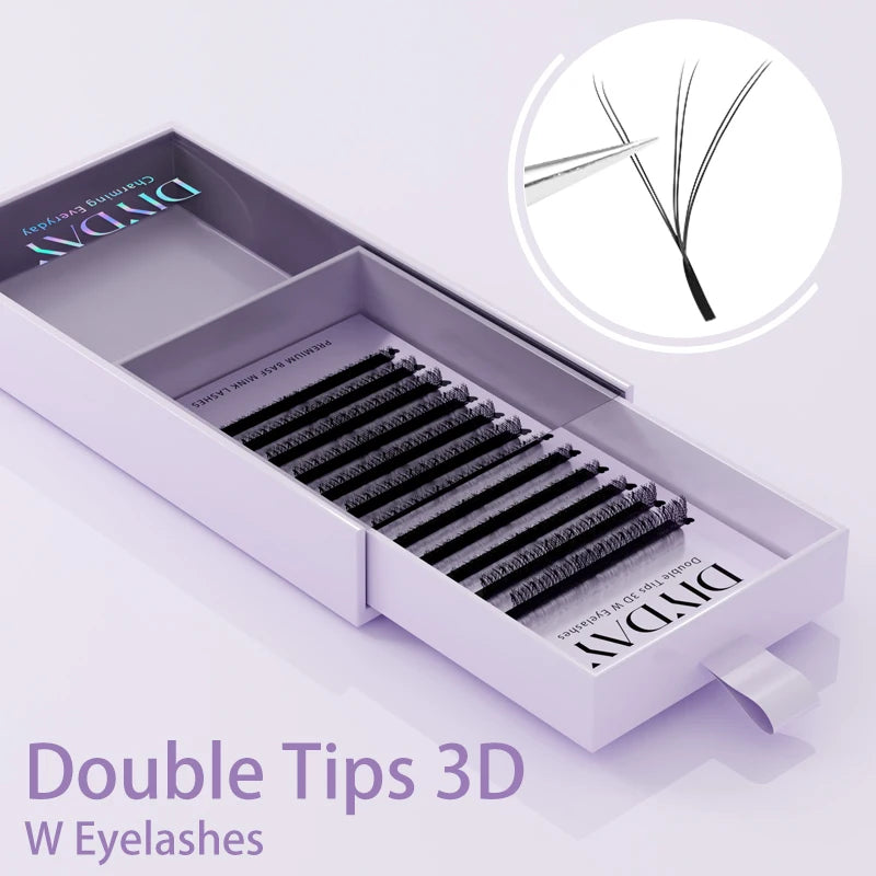 W-Shape Premade Fan – Lash Extensions – 3D–8D Volume Bloom Effect✨
