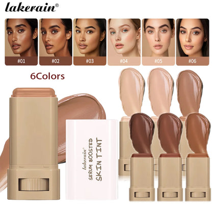 Waterproof Skin Tint Stick – Nourishing Tinted Serum Foundation Balm with Contour & Glow Finish✨