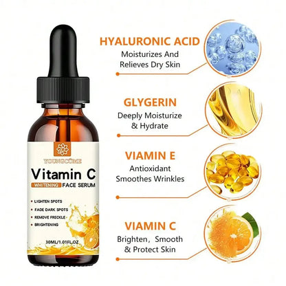 Vitamin C & – Hyaluronic Acid Face Serum – Brightening, Hydrating  Essence✨