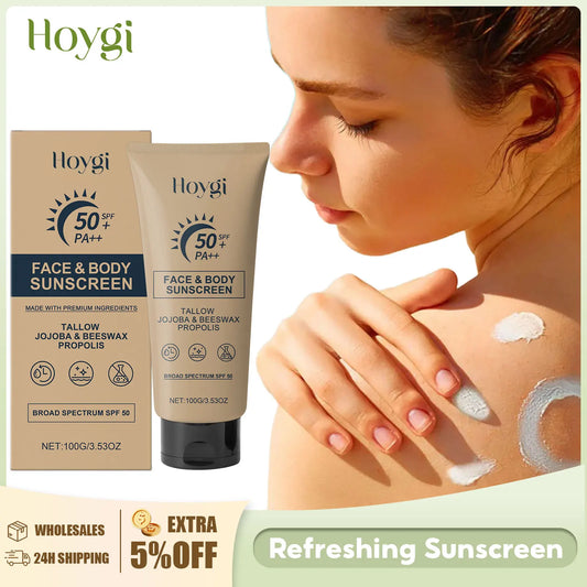 Spf 50+ Face & Body Sunscreen Cream – Waterproof Antioxidant Sunblock✨