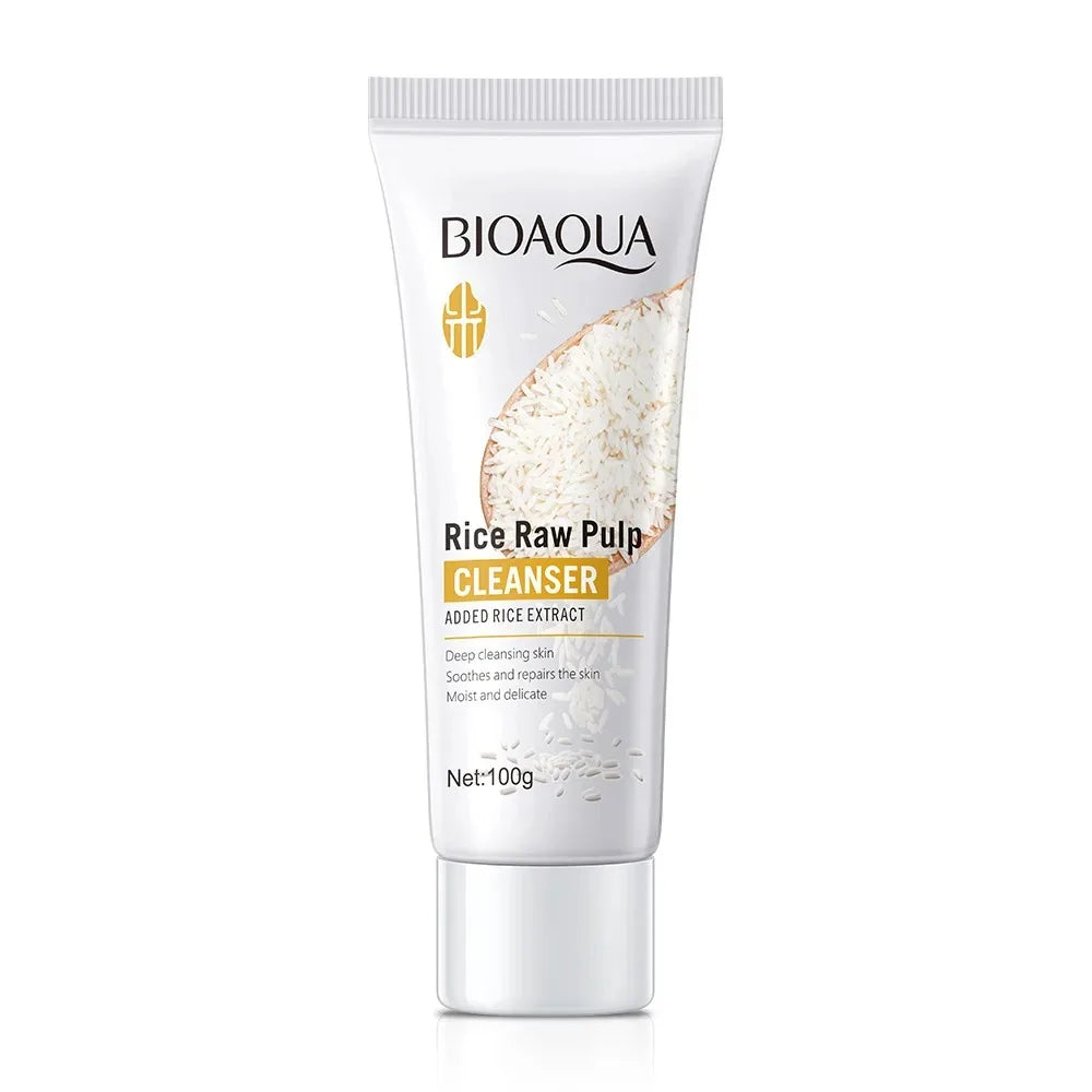 Bioaqua Rice Extract – Brightening Cleanser – Moisturizing Foaming Face Wash✨