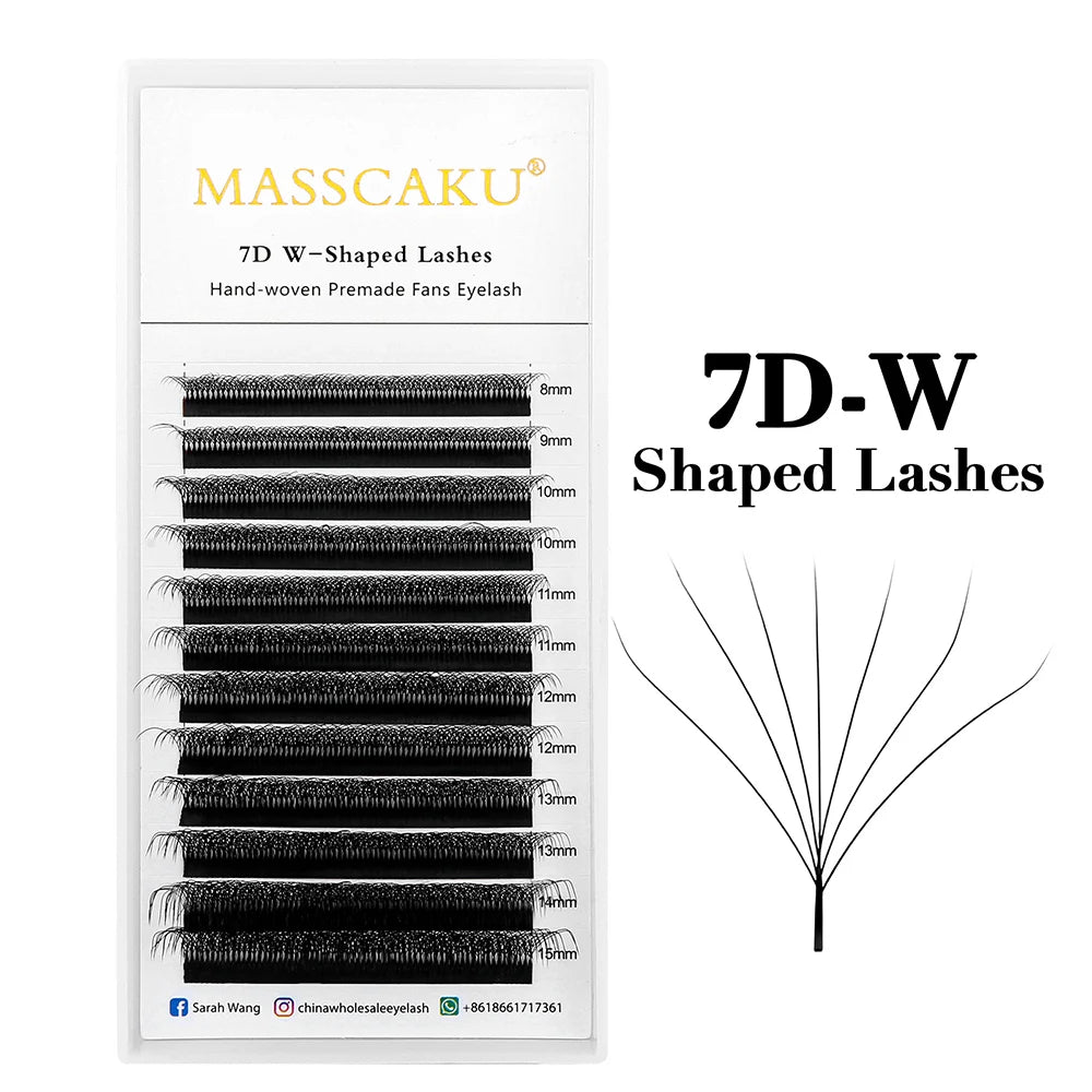 Premium Mink W – Shape Lash Extensions – 3D–6D Volume, 12✨