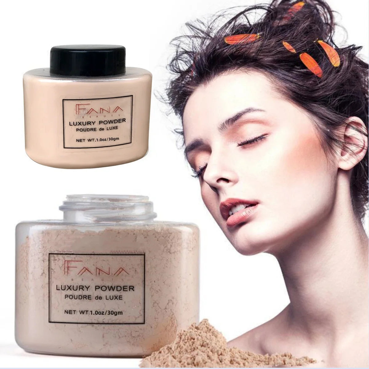 4-Color Luxury Banana – Setting Powder – Waterproof Long-Lasting Oil-Control Face Powder✨