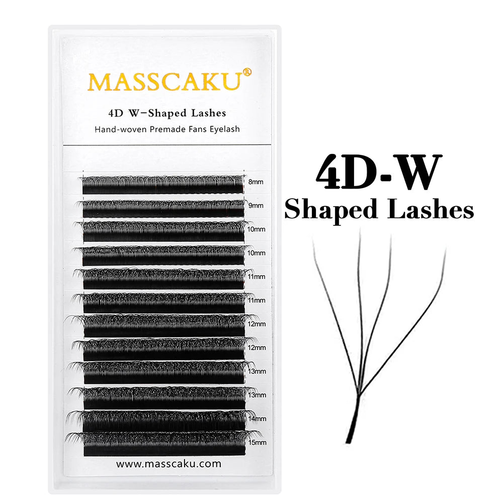 Premium Mink W – Shape Lash Extensions – 3D–6D Volume, 12✨