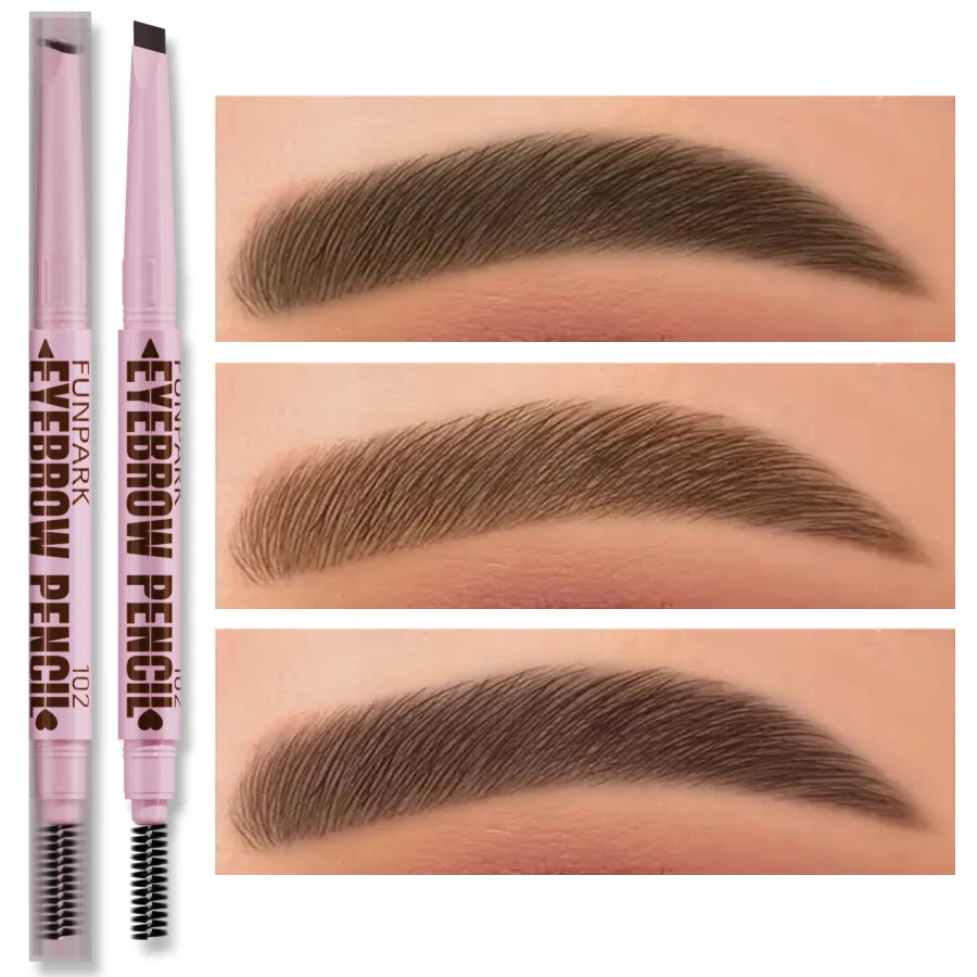 2-In-1 Luxury Eyebrow – Pencil & Brush – Waterproof Long-Lasting Brow Pen✨