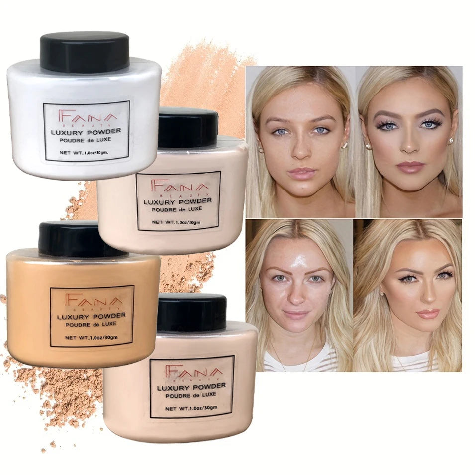 4-Color Luxury Banana – Setting Powder – Waterproof Long-Lasting Oil-Control Face Powder✨