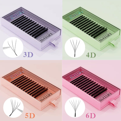 W-Shape Premade Fan – Lash Extensions – 3D–8D Volume Bloom Effect✨