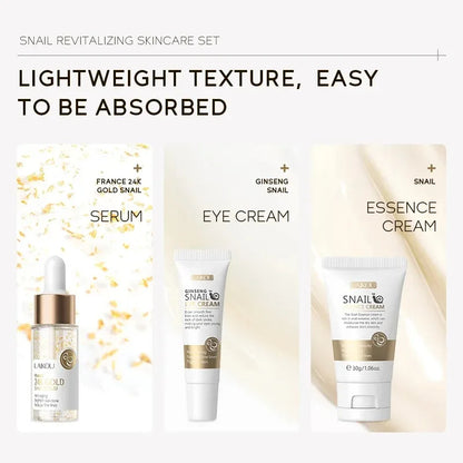 Laikou Vitamin C – Sakura Snail Skincare Set (3Pcs)✨🌸🐌