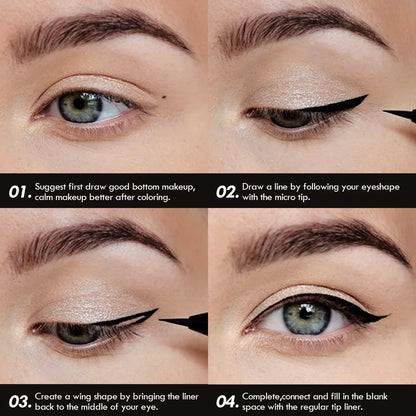 5Pcs Luxury Black – Liquid Eyeliner Pen Set – Waterproof, Long-Lasting✨