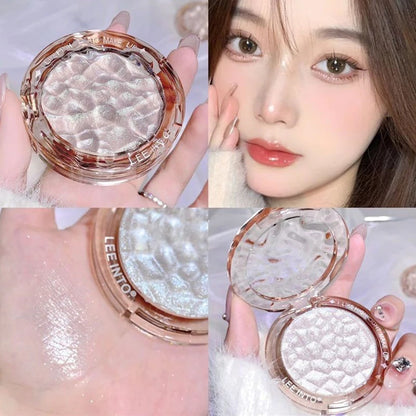 Glossy Highlight & – Contour Powder Palette – Natural Glow Glitter Highlighter✨