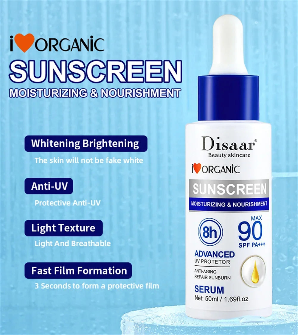 Disaar Spf 90 – Sunscreen Serum – Long-Lasting Uv Protection Essence✨