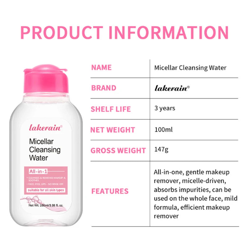 Mild Micellar Cleansing – Water – All-In-One Gentle Makeup Remover✨