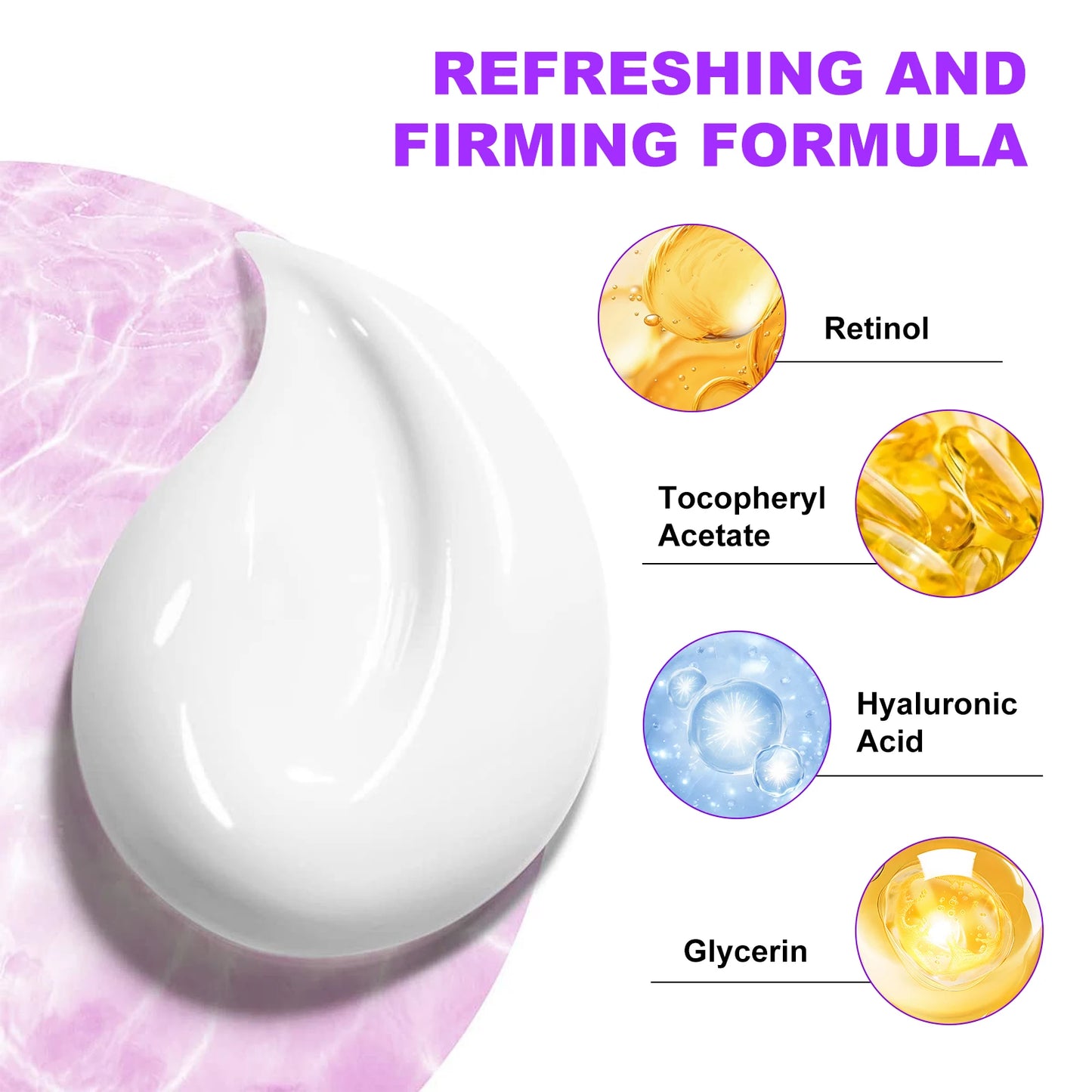 Retinol Tightening Cream – Face & Neck Anti-Aging, Firming Day & Night Care✨