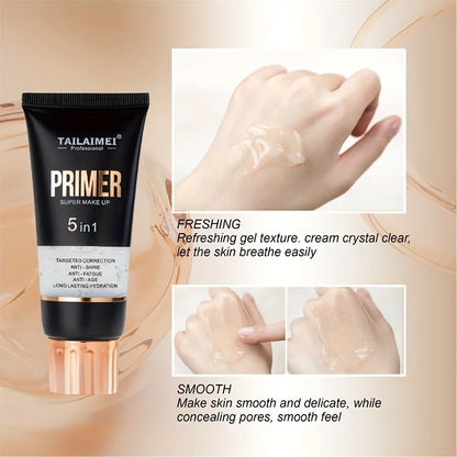 Waterproof Transparent Gel Makeup Primer – Matte Long-Lasting Foundation Base with Avocado &amp; Rose Extract✨