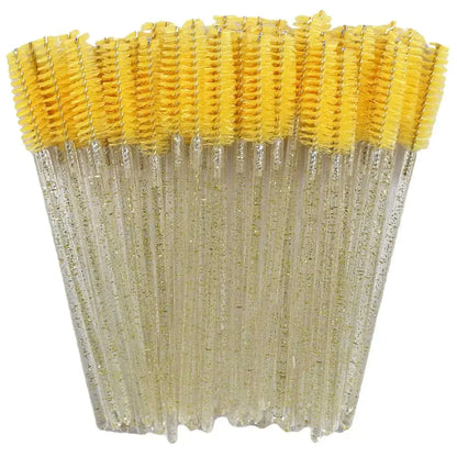 Disposable Eyelash & – Eyebrow Brushes – Crystal Handle Mascara Wands✨