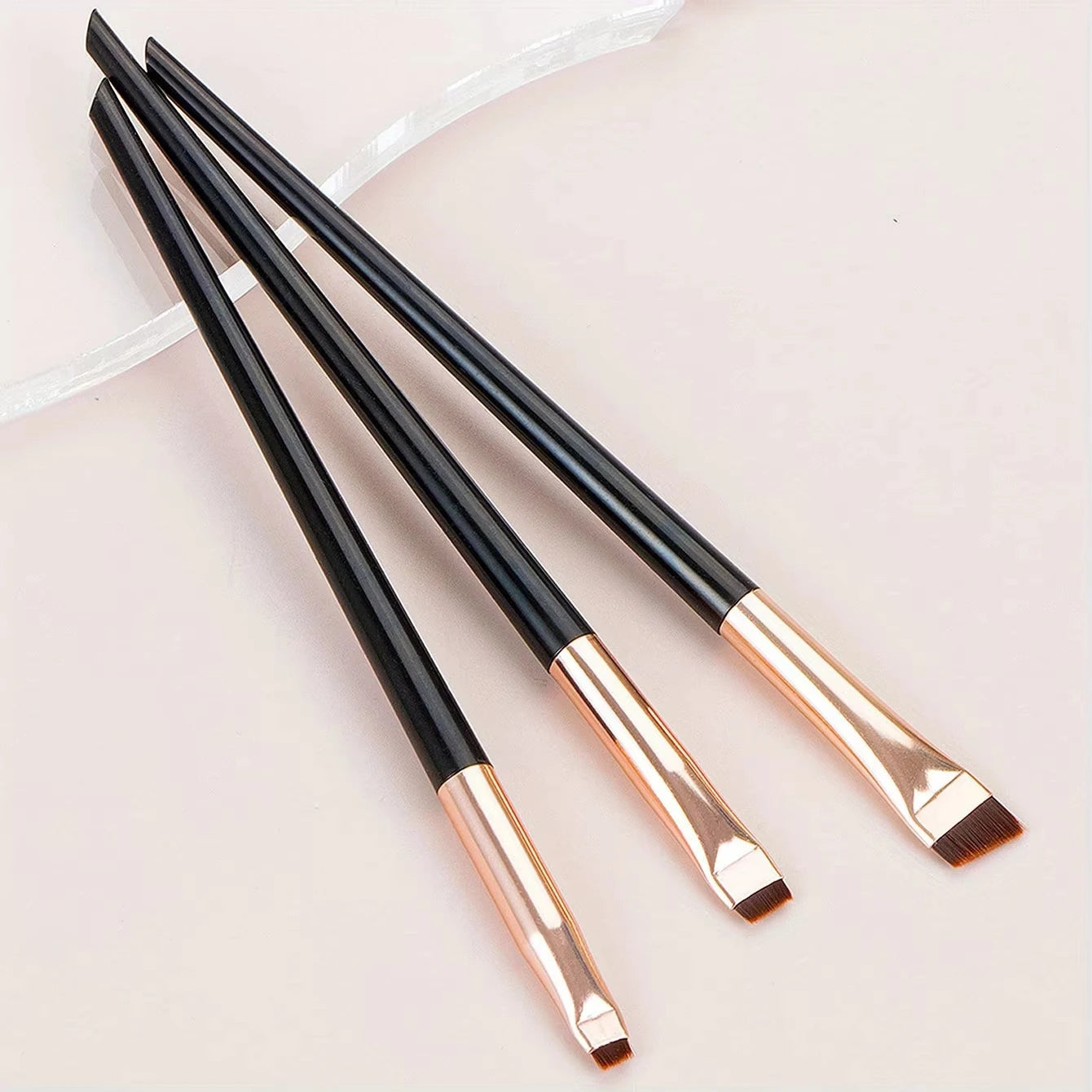 3-Piece Precision Eye – Makeup Brush Set – Angled Eyebrow, Eyeliner &amp; Ultra-Fine Eyeshadow Brushes✨