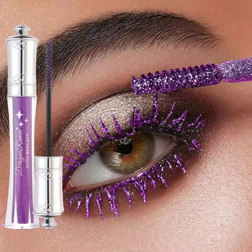 9-Color Diamond Glitter Mascara – Waterproof Volumizing Curl Lash Mascara✨