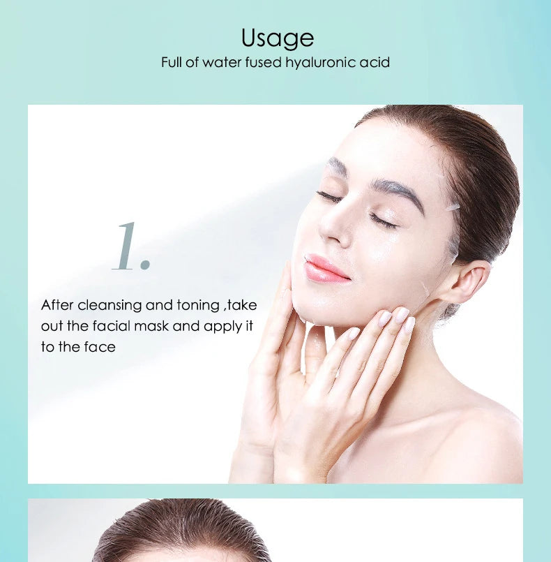 Hyaluronic Acid - Sheet Face Masks  (10pcs ) 💧✨