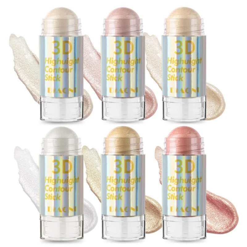 6-Color Face Contour – & Highlighter Stick Set – Cream Bronzer, Concealer &amp; Shimmer Brightening Makeup Kit✨