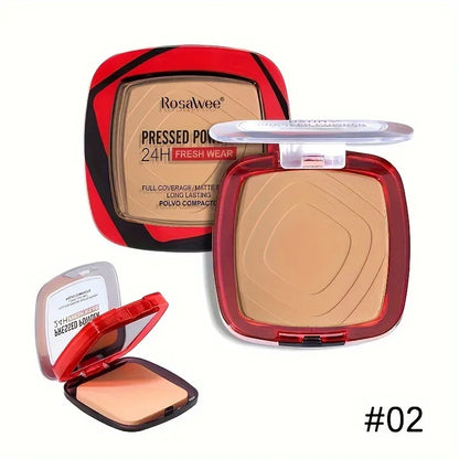 Matte Full Coverage – Pressed Powder Foundation – 24H Long-Lasting Weightless Finishing Powder with Puff Applicator✨