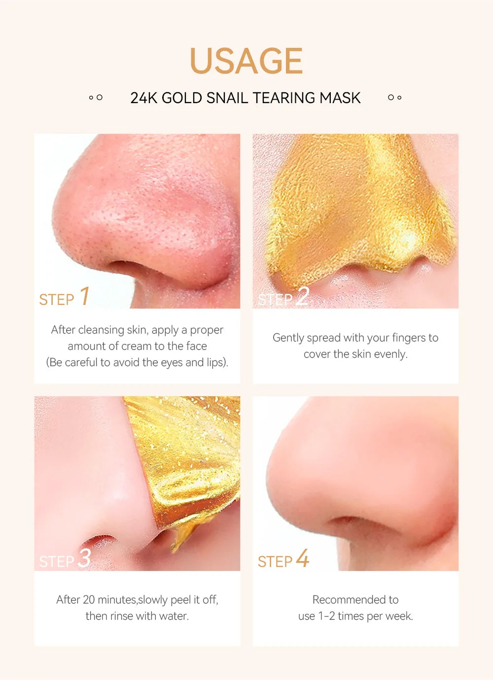 24K Gold Sakura Peel-Off Face Mask – Brightening & Glow Treatment✨