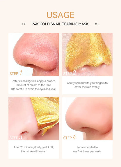 24K Gold Sakura Peel-Off Face Mask – Brightening & Glow Treatment✨