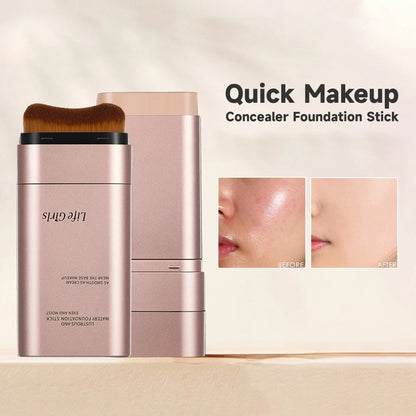 Life Girls Double-Headed Foundation Stick With Brush – Concealer & Makeup Base✨