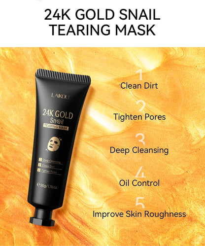 24K Gold Sakura Peel-Off Face Mask – Brightening & Glow Treatment✨
