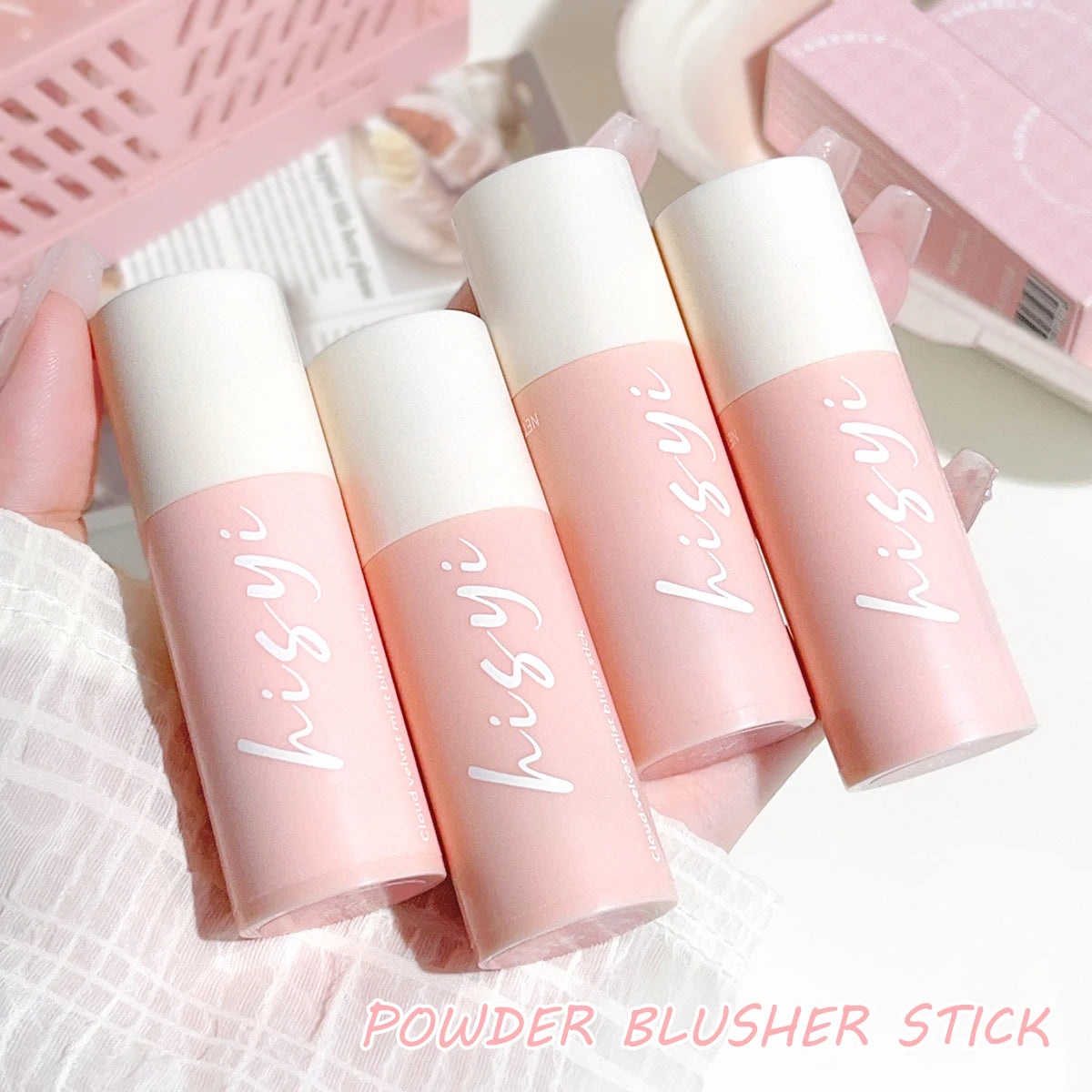 Velvet Mist Blush – Stick – Long-Lasting Cream Blush For Lips & Cheeks, Natural Korean-Style Glow✨