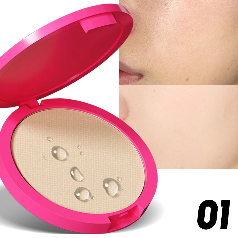Natural Matte Pressed – Powder – Oil Control Brightening Compact Foundation &amp; Concealer Face Powder✨