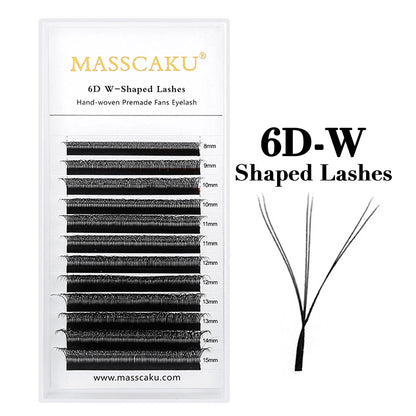 Premium Mink W – Shape Lash Extensions – 3D–6D Volume, 12✨