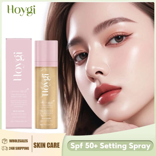 Hoygi SPF 50+ Setting Spray – Matte Oil-Control Makeup Fixer with Waterproof Long-Lasting Sun Protection✨