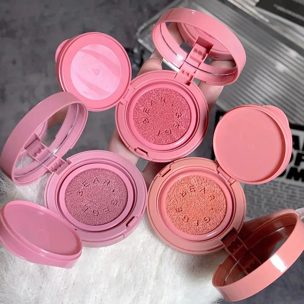 Gege Bear Cushion – Blush With Powder Puff – Long-Lasting Blendable Cheek Color for Natural Glow✨