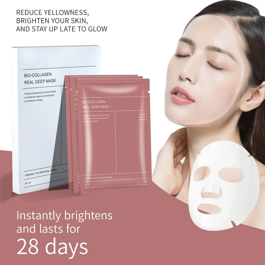 Bio Collagen Face Mask (4 Pcs)✨💧