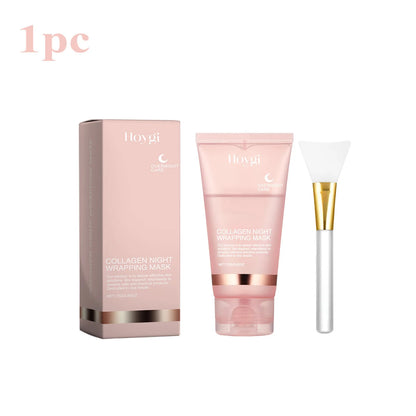 Korean Collagen Overnight Wrapping Mask – Deep Hydrating Peel-Off Night Care Facial Mask Cream✨🌙