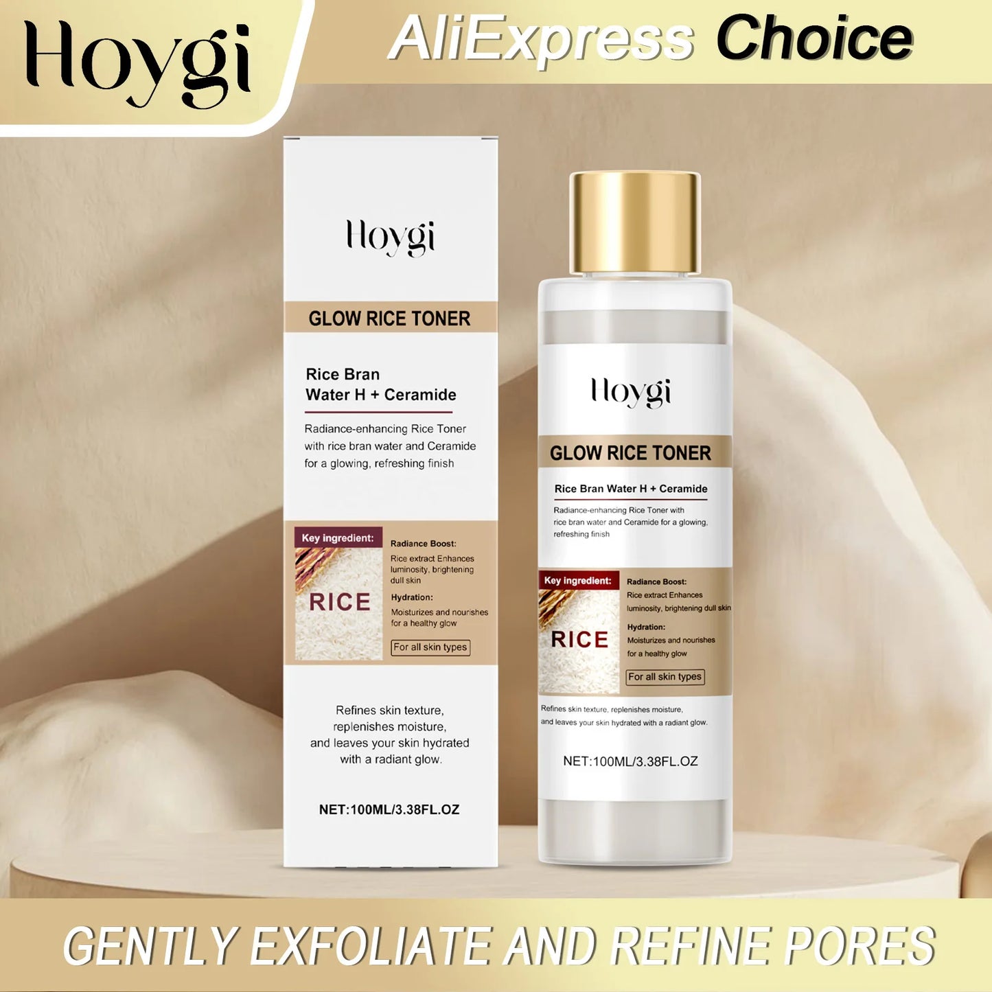 Hoygi Glow Rice Toner – Gentle Exfoliating & Hydrating Toner✨